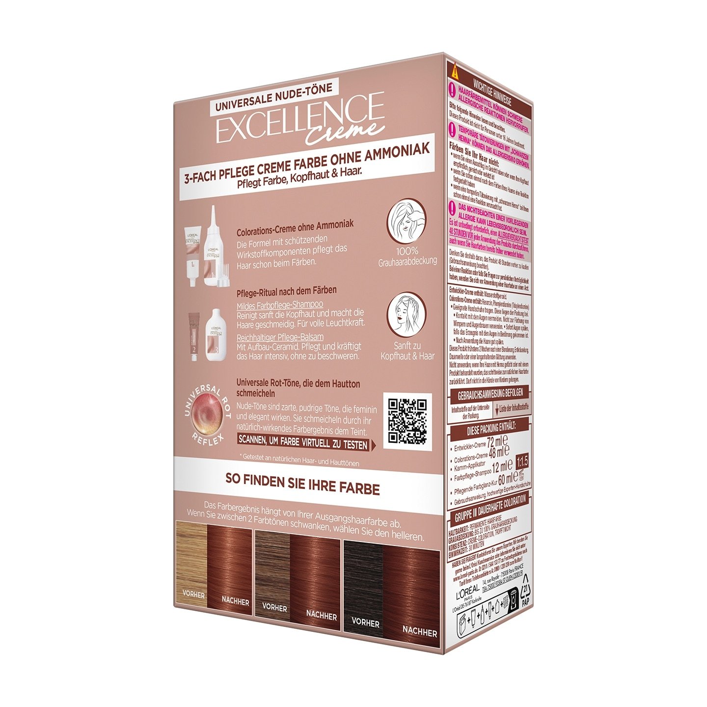 Excellence Universale Nude-Töne 5UC Red - Verpackung Ansicht schräg von hinten